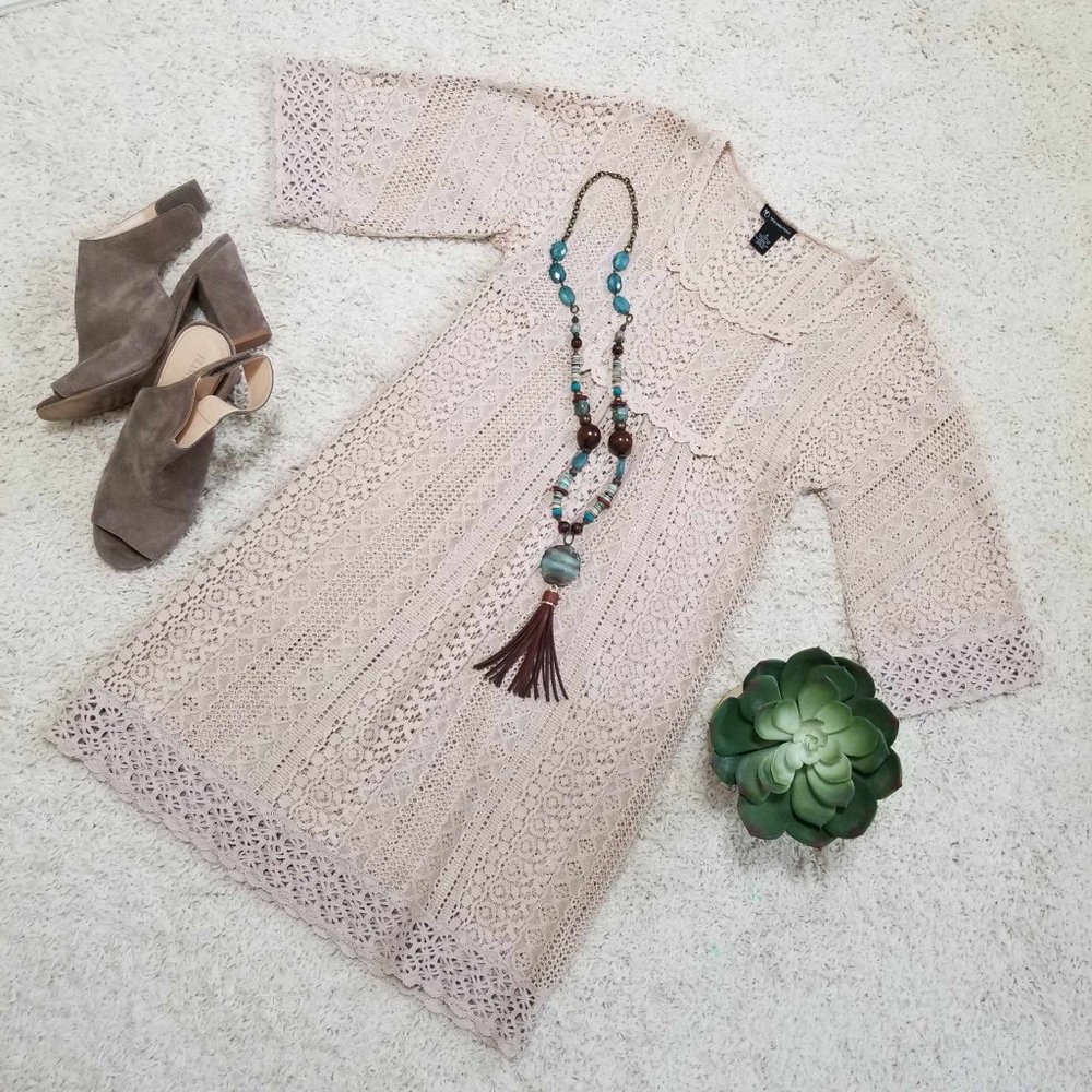 Dress. Ecru Lace & Crochet. New Directions Brand. Size 4. - Picture 7 of 13